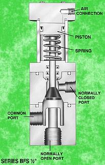 Series BFS diverter valve in 1/2 inch pipe size