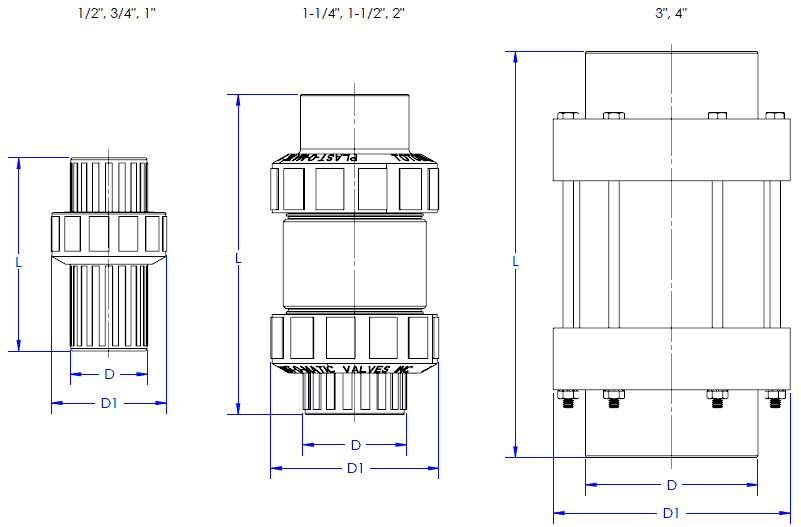 air release valve Dimensional Drawing