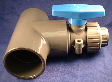 lateral reducing tee improved ball valve connection 