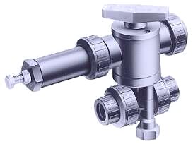 limits the position of the ball valve actuator